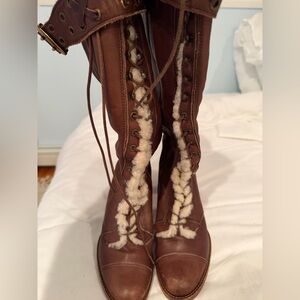 Coach Reece Shearling knee high boots sz 7.5